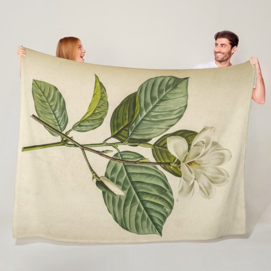 White Magnolia Blanket Fleecedecke (Beispiel)