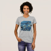 White Magnolia Bloom Blue Sky T-Shirt (Vorne ganz)