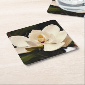 White Magnolia Blossom Paper Untersetzer (angewinkelt)