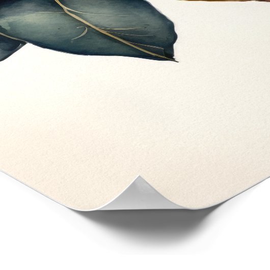 White Magnolia Blume Art Print Poster (Ecke)