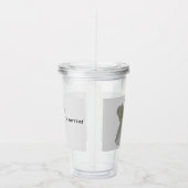 White Magnolia Blume auf Acrylic Tumbler Acryltrinkbecher (Rechts)