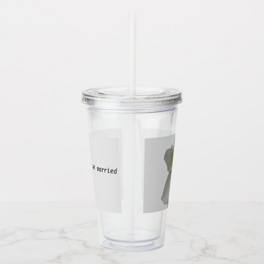 White Magnolia Blume auf Acrylic Tumbler Acryltrinkbecher (Rechts)