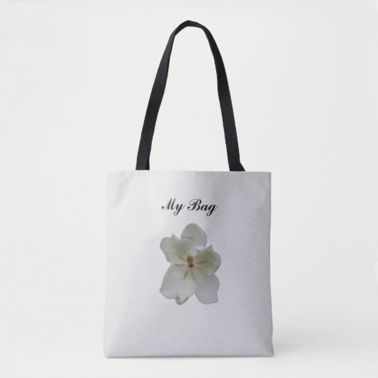 White Magnolia-Blume auf der Tasche "All Over Prin (Vorderseite)