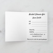 White Magnolia Blume auf einem Brautparty Einladung (Innenseite)