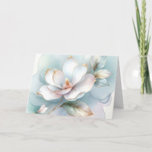White Magnolia Blume Beileid Karte