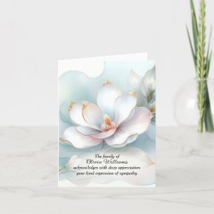 White Magnolia Blume Beileid Vielen Dank Dankeskarte