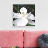 White Magnolia Blume Fotografisch Botanisch Leinwanddruck (Insitu (Wohnzimmer))