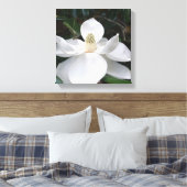 White Magnolia Blume Fotografisch Botanisch Leinwanddruck (Insitu (Schlafzimmer))