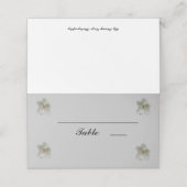 White Magnolia Blume gefaltete Platzkarte (Außenseite Aufgefaltet)