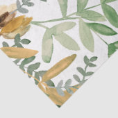 White Magnolia Blume Gold Green Blätter Seidenpapier (Ausschnitt)