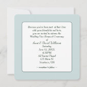 White Magnolia Blume Wedding Vow Renewal Einladung (Rückseite)