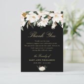 White Magnolia Blumenbeerdigung Dankeschön Dankeskarte (Stehend Vorderseite)