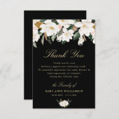 White Magnolia Blumenbeerdigung Dankeschön Dankeskarte (Vorne/Hinten)