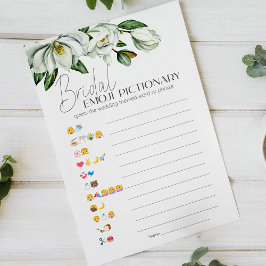 White Magnolia Brautparty Game Emoji Pictionary