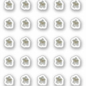 White Magnolia Contour Stickers Aufkleber (Vorderseite)