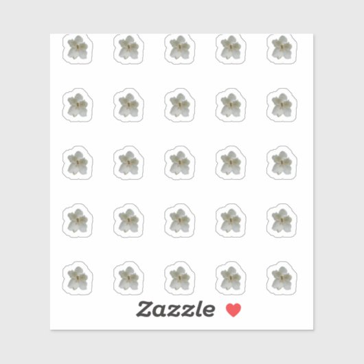 White Magnolia Contour Stickers Aufkleber (Blatt)