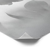 White Magnolia Dreamy Girl Modern Black & White Poster (Ecke)