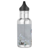 White Magnolia Edelstahlflasche (Links)