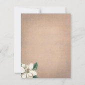 White Magnolia Flat Grußkarte (Rückseite)