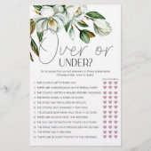 White Magnolia Floral Bridal Spiel über unter Flyer (Vorne)