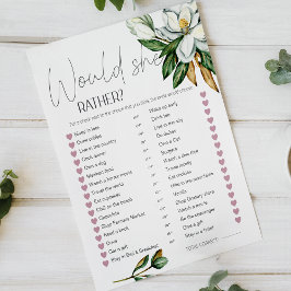 White Magnolia Floral Bridal Spiel würde sie eher