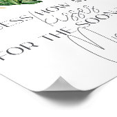 White Magnolia Floral Guess Wie viele Kisses Spiel Poster (Ecke)