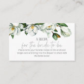White Magnolia Floral Wedding Card Begleitkarte (Vorderseite)