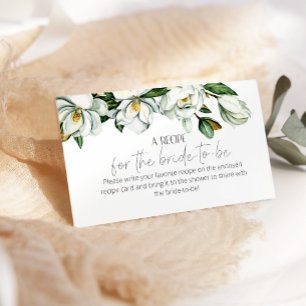 White Magnolia Floral Wedding Card Begleitkarte
