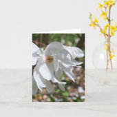 White Magnolia Flower Personalized Note Karte (Gelbe Blume)