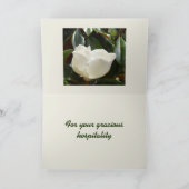 White Magnolia Fotografic Botanical Dankeskarte (Innenseite)