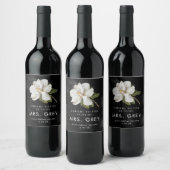 White Magnolia Future Frau Wine Labels Weinetikett (Flaschen)