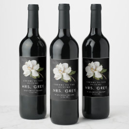 White Magnolia Future Frau Wine Labels Weinetikett