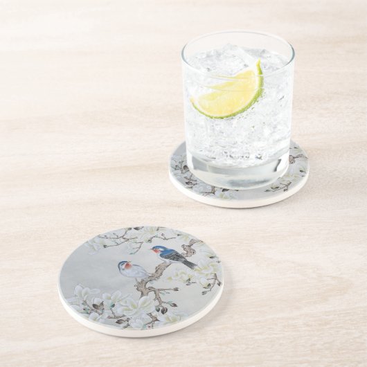 White Magnolia Getränkeuntersetzer (Seite)