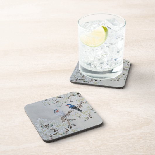 White Magnolia Getränkeuntersetzer (Rechte Seite)