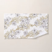 White Magnolia Goldweine Weiß Badhandtuch Set (Handtuch)