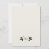 White Magnolia Greenery Hochzeitliches Probe-Dinne Einladung (Rückseite)