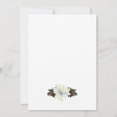 White Magnolia Greenery Hochzeitliches Probe-Dinne Einladung (Rückseite)