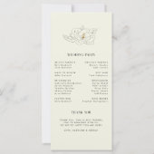 White Magnolia Illustration Modernes Programm Hoch (Rückseite)