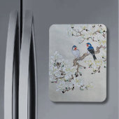 White Magnolia Magnet