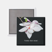 White Magnolia Magnet (Vorderseite/Rückseite)
