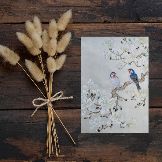 White Magnolia Postkarte