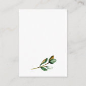 White Magnolia Rustic Floral Wedding Begleitkarte (Rückseite)