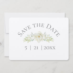 White Magnolia Save the Date w Foto