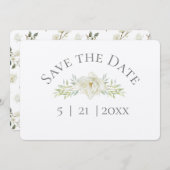 White Magnolia Save the Date w Foto (Vorne/Hinten)