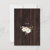 White Magnolia String Lights Old Barn Wedding RSVP Karte (Rückseite)