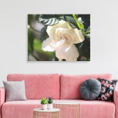 White Magnolia Wrapped Canvas Gallery Print Leinwanddruck (Insitu (Wohnzimmer))