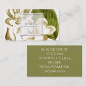 White Magnolias Floral Visitenkarte (Vorne/Hinten)