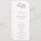 White Magnolias Modernes Hochzeitsprogramm (Vorne/Hinten)