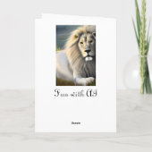 White Majestic Lion Ethereal Art | Denken Sie an S Karte (Rückseite)