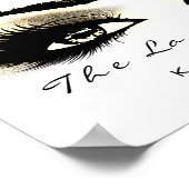 White Makeup Beauty Studio Lashes Salon Gold Poster (Ecke)